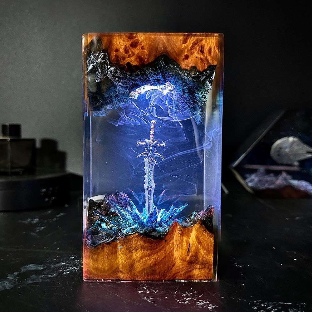 Resin Art Design For Wedding - マジックシリーズ無垢材樹脂アートデザイン発光装飾品家の装飾工芸品フェスティバル新年ギフト