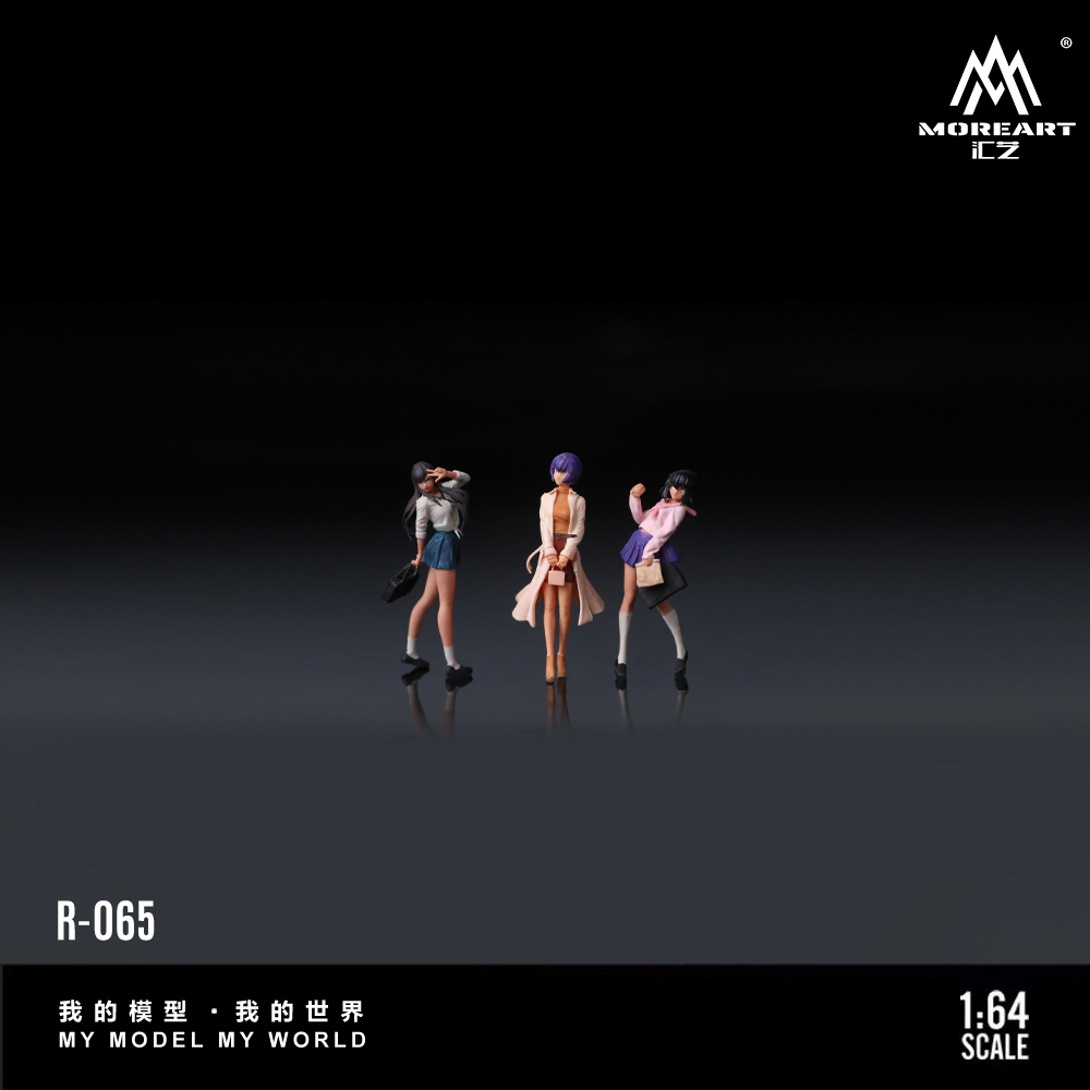 Resin Art Set - More Art 1:64 ダイナミックガールドールセット、ギフト&ディスプレイ&コレクション用の樹脂装飾フィギュアモデル