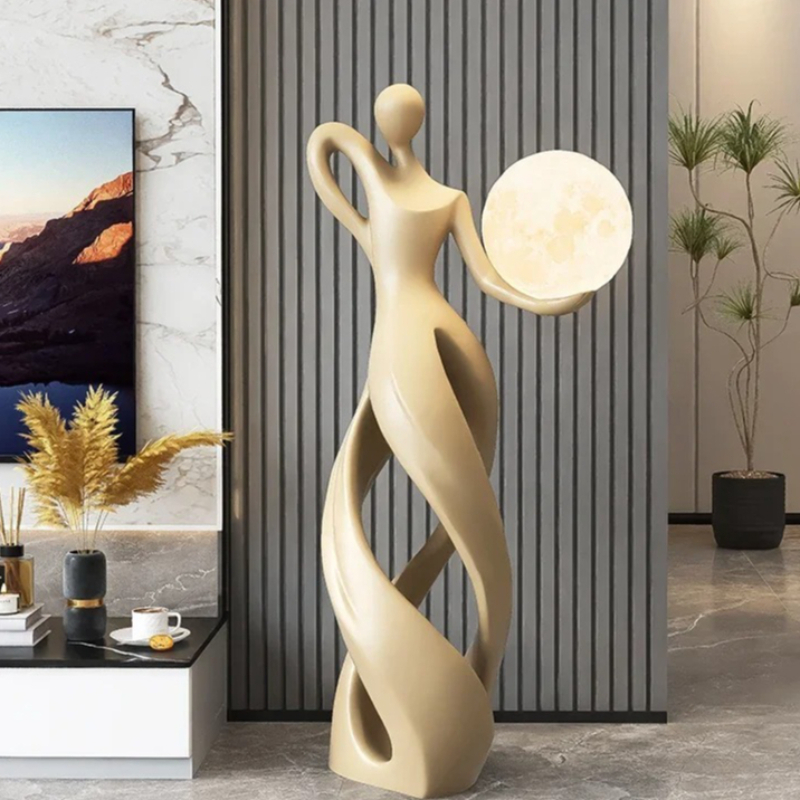 28CM デザイナー抽象フロア彫刻作品、大型歓迎像、テレビキ - Resin Art Design For Wedding のレビューと価格