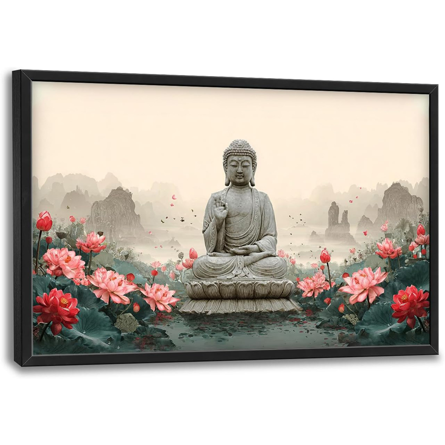 大型仏像 5D モザイク禅仏蓮の花ダイヤモンド塗装キット壁装 - Resin Art Studio のレビューと価格