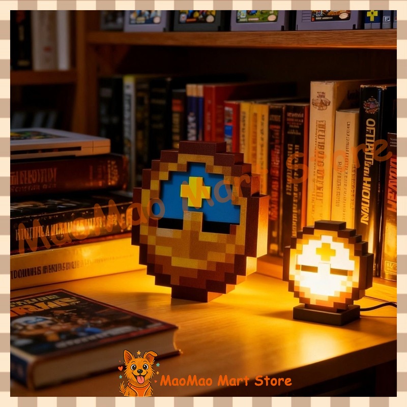 シックなレトロピクセルアートスタイルの日月時計、アップグレー - Resin Art Clock のレビューと価格
