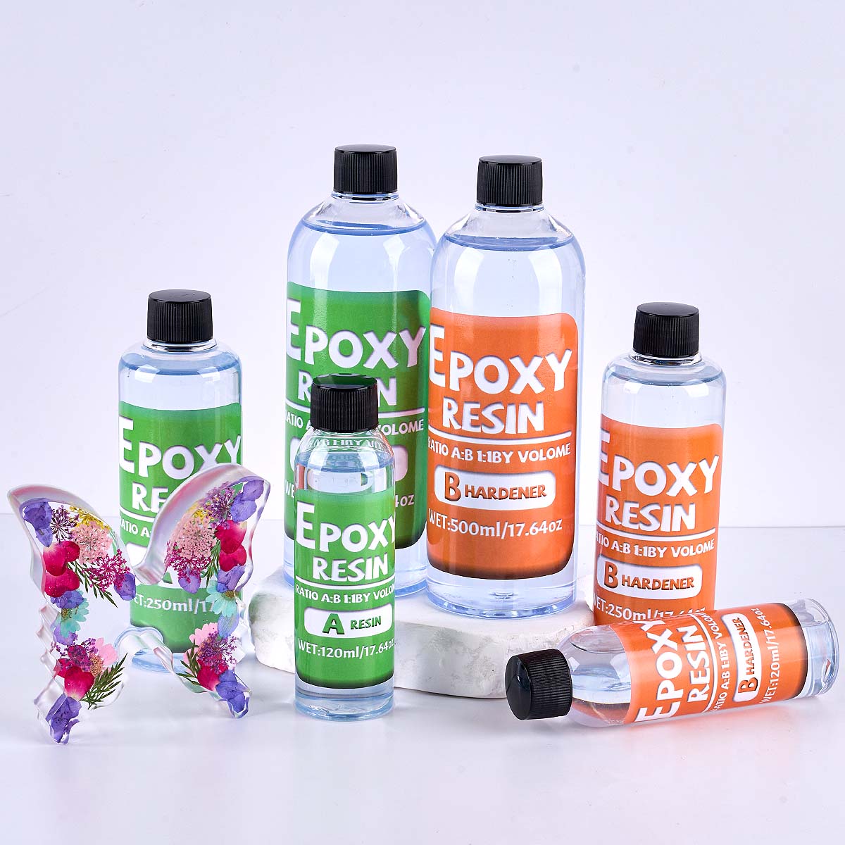 1:1 比エポキシ樹脂キット黄ばみ防止新配合クリスタルクリア - Resin Art Tools のレビューと価格
