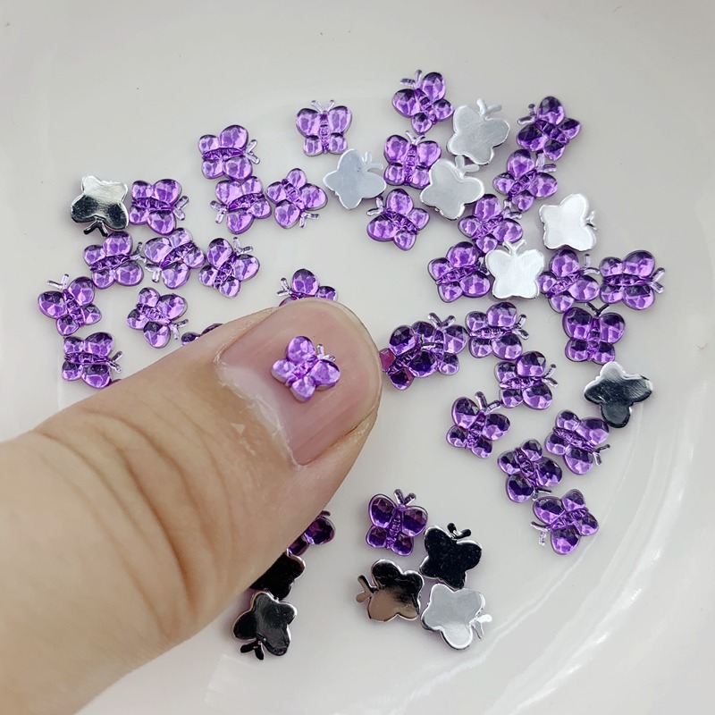 装飾用クリスタルとアクリルのラインストーンミニ蝶,5mm,日 - Resin Art Design For Wedding のレビューと価格