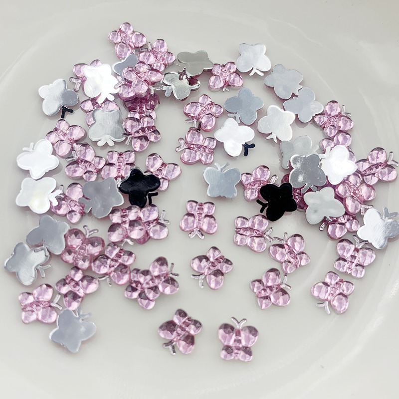 装飾用クリスタルとアクリルのラインストーンミニ蝶,5mm,日 - Resin Art Design For Wedding のレビューと価格