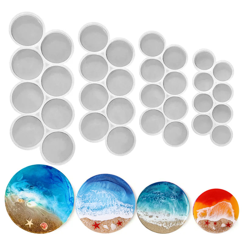 1.25～2インチの丸型シリコンモールド、樹脂ジュエリー、ペ - Resin Art Tools のレビューと価格
