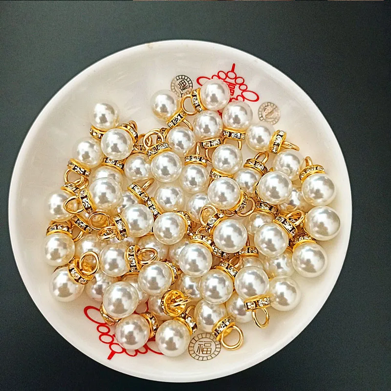 30 個ラウンドパールダイヤモンドペンダントゴールドシルバー - Resin Art Design For Wedding のレビューと価格