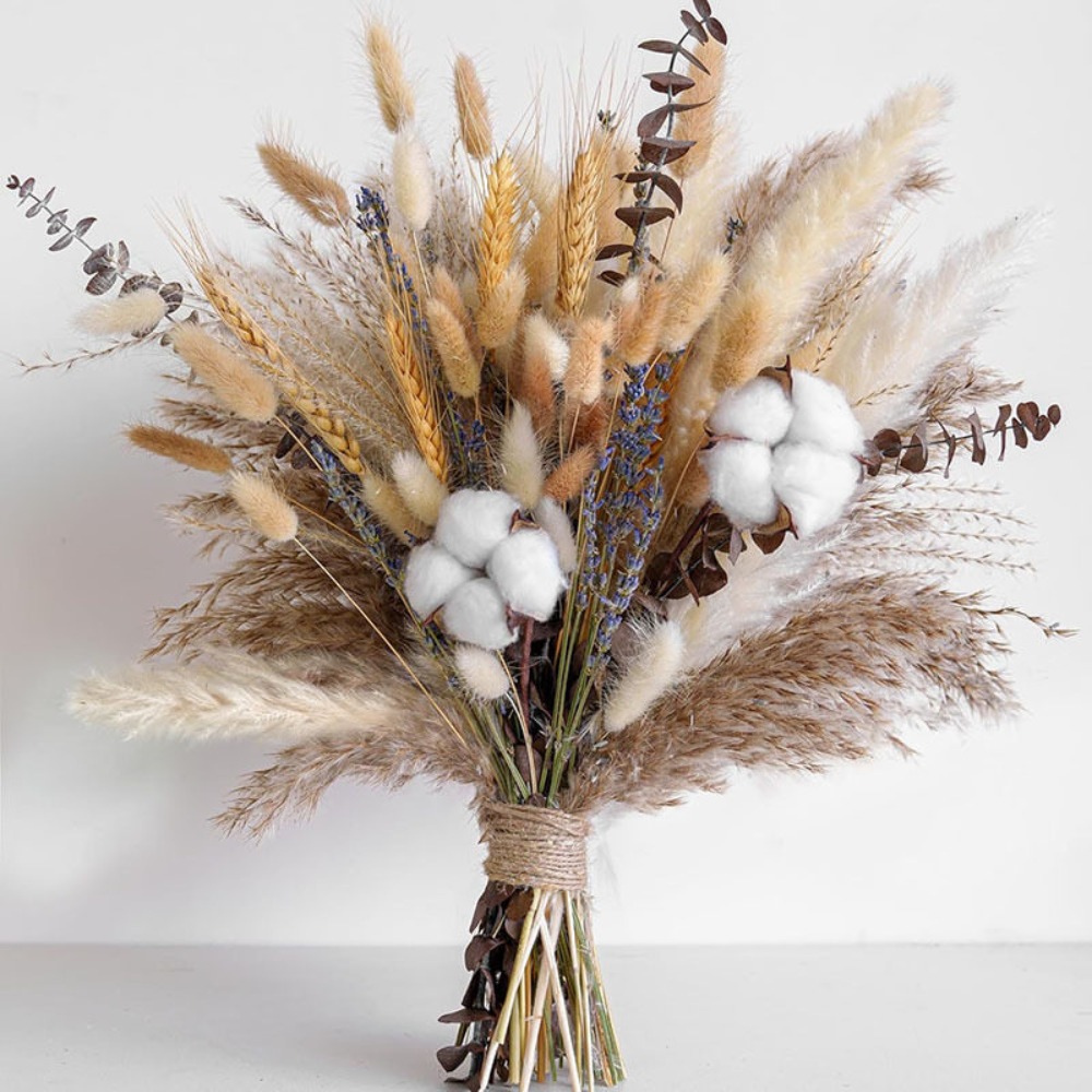 80 個のナチュラルドライフラワーブーケ家の装飾ススキ葦草ウ - Dried Flower Pressed のレビューと価格