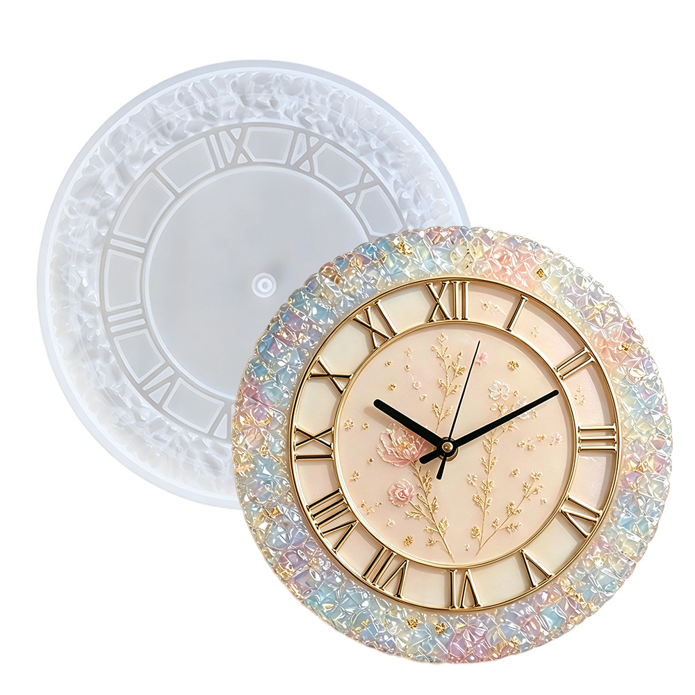 ダイヤモンドカット時計シリコンモールド DIYエポキシ樹脂時 - Resin Art Clock のレビューと価格