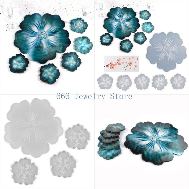 F2TDエポキシ樹脂鋳造シリコン金型フラワーシェイプトレイD - Resin Art Geode のレビューと価格