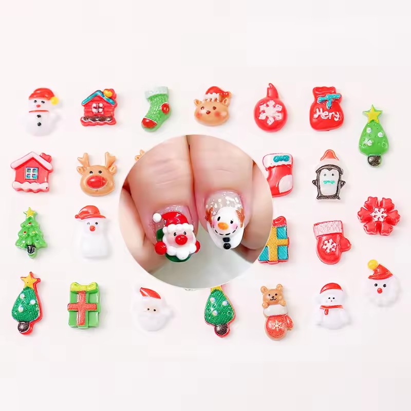 ホットセール ミニクリスマスデザイン レジンネイルアートオー - Resin Art Design For Wedding のレビューと価格