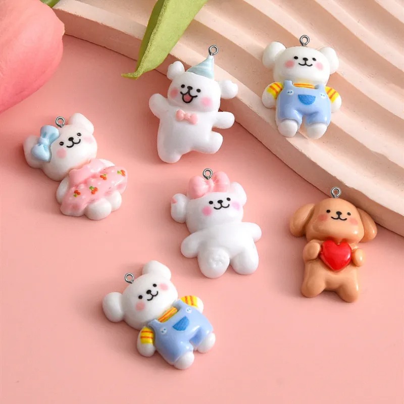 10 個漫画犬樹脂チャームキーリングペンダントジュエリー作成 - Resin Art Kits For Adults のレビューと価格