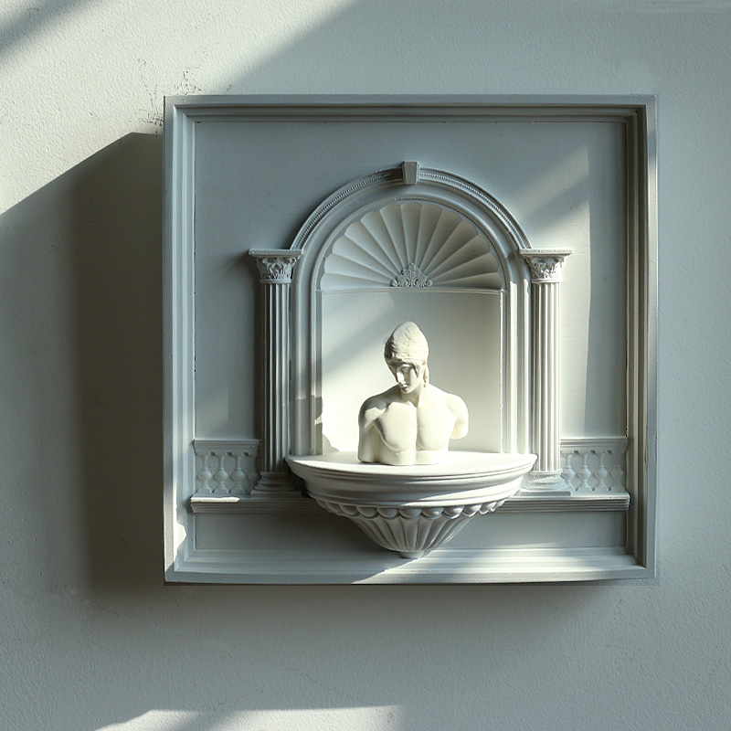 ‌ フランスのヴィンテージウォールアート、石膏の壁彫刻、静音 - Resin Art Clock のレビューと価格