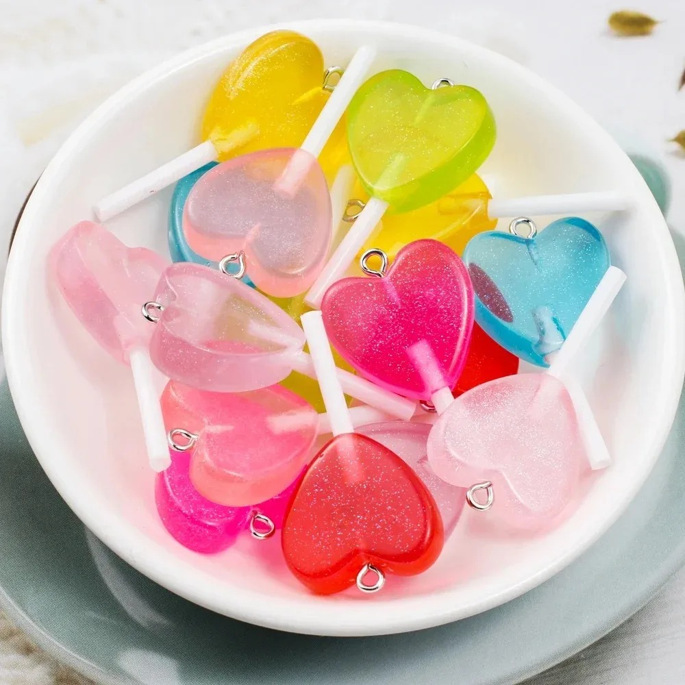 10個入り カワイイキラキラハートロリポップ レジンチャーム - Resin Art Kits For Adults のレビューと価格
