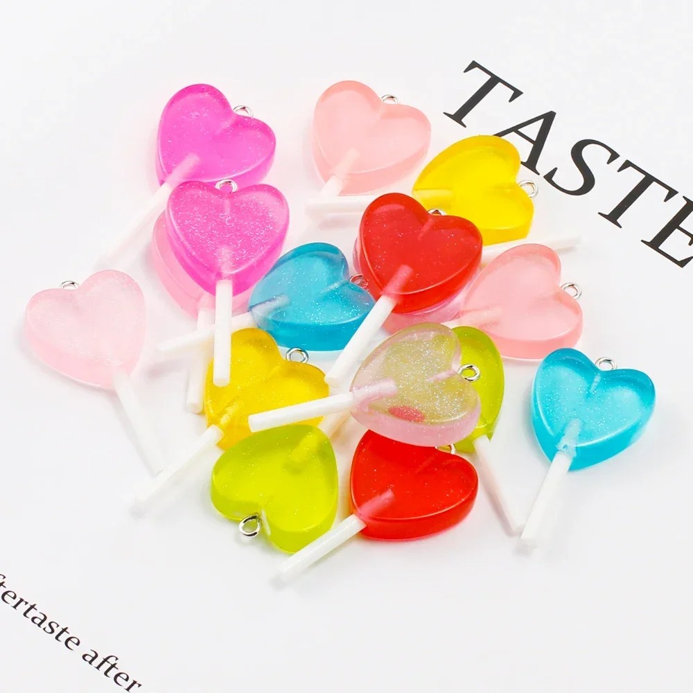 10個入り カワイイキラキラハートロリポップ レジンチャーム - Resin Art Kits For Adults のレビューと価格