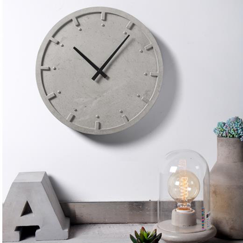 丸型コンクリート壁時計,居間,寝室,六角形,セメント,石膏, - Resin Art Clock のレビューと価格